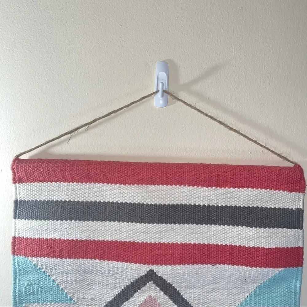 Woven Hanging Wall Décor Aztec Boho Color Tweed Rope Raw Loose Fringe Hem